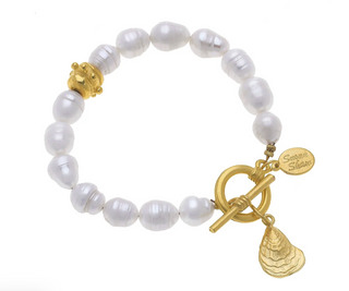 Oyster Pearl Toggle Bracelet