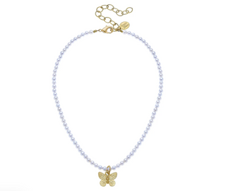 Butterfly Pearl Necklace
