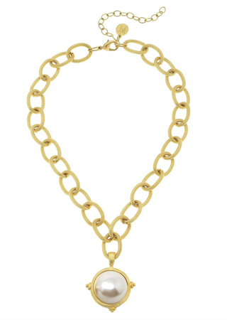 Pearl Cab Chain Necklace