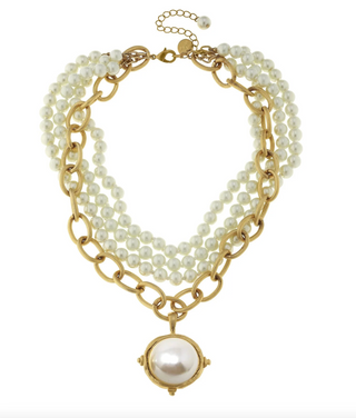 Pearl Cab Multi-Strand Pearl Necklace