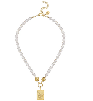Bird Bam Mahjong Pearl Necklace