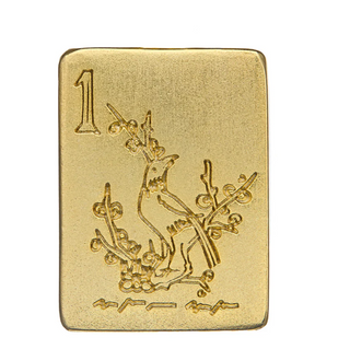 Bird Bam Mahjong Gold Toggle Bracelet