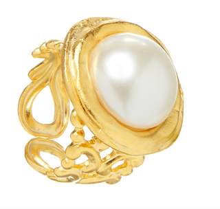 Adjustable Pearl Cab Ring