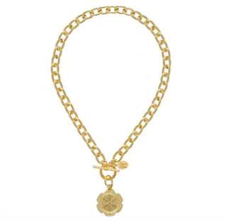 Gold Cabbageware Toggle Necklace
