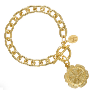Gold Cabbageware Toggle Bracelet