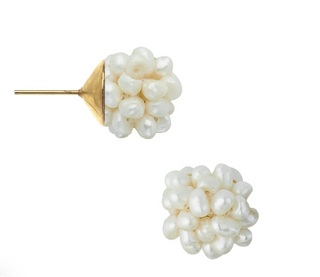Pearl Cluster Gold Studs