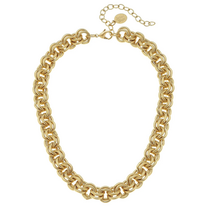 Double Link Gold Chain Necklace