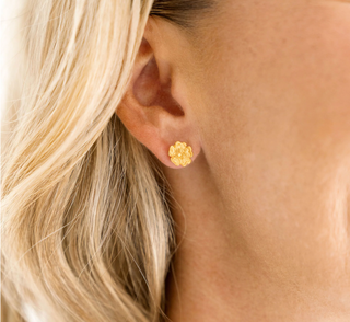 Mini Gold Poppy Studs