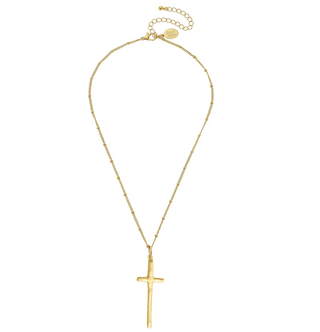 Dainty Tall Cross Necklace