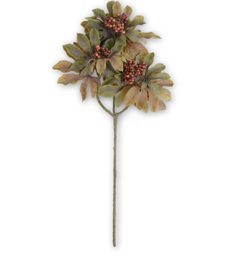 37 Inch Fall Multi Color Rice Paper Plant Branch w/Berries