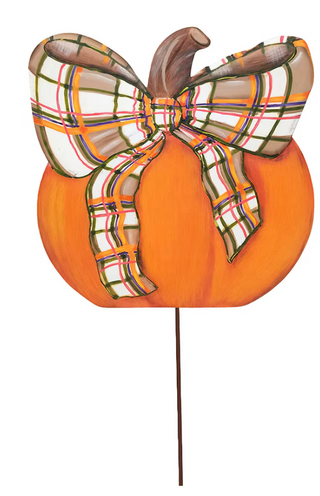 Modern Plaid Bow Pumpkins