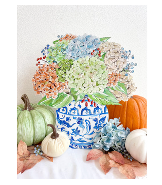 Autumn Hydrangea Vase