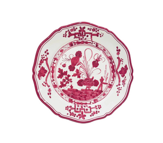 VIDA Faenza 9" Salad Plate Set of 4 Deep Pink and White