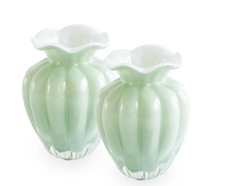 GLASS Vento Small Vase Pistachio