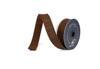 1" Shimmering Silk Pecan Brown Ribbon