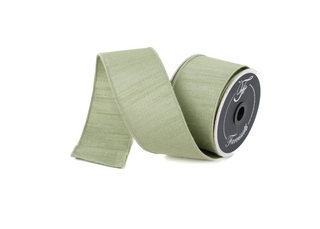 2.5" Sage Green Dupion Ribbon