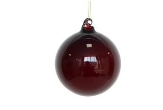 4" Illume Glass Ornament Chocolate Brown