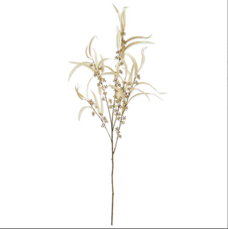 39 Inch Cream & Green Eucalyptus Bud Spray