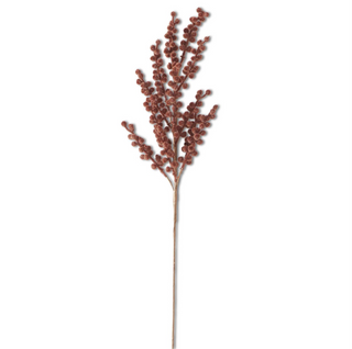 28 Inch Flocked Berry Stem