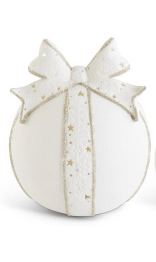 White Porcelain LED Tabletop Ornament Lamps With Timers