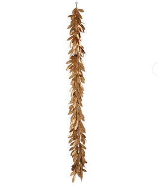 73 Inch Gold Magnolia Leaf Garland