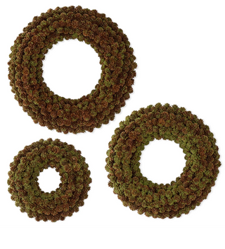 Green & Brown Mini Pinecone Wreath