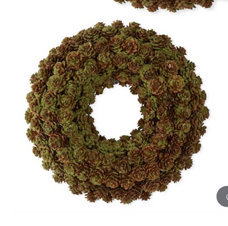 Green & Brown Mini Pinecone Wreath