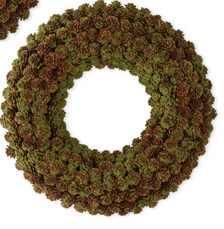 Green & Brown Mini Pinecone Wreath