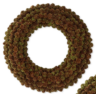 Green & Brown Mini Pinecone Wreath