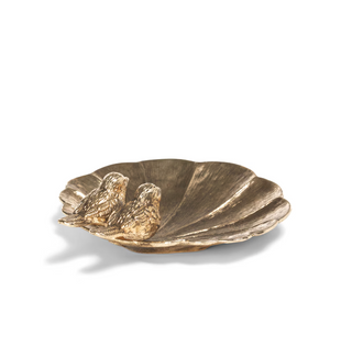 Gilded Perch Pewter Jewelry Dish