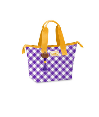 Gameday Gingham Purple + Yellow Lunchi Lunch Bag