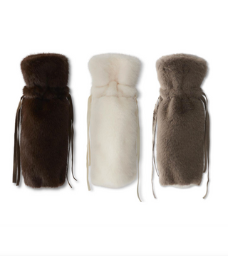 12 Inch Vegan Fur Wine Bags