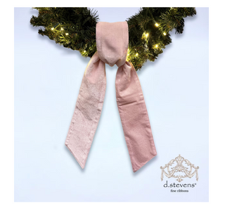 4" Velvet Light Pink Sash With Gold Backing