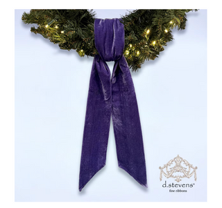 4" Purple Velvet Sash