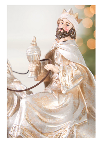 16" Resin Renaissance Three Kings with Animals