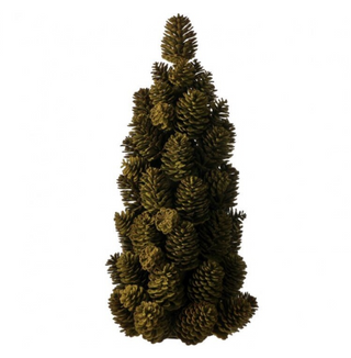 22" Flocked Pinecone Tree