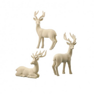 5-9.5" Resin White Flocked Deer