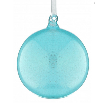 4" Glass Glitter Ball Ornament