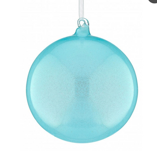 6" Glass Glitter Ball Ornament