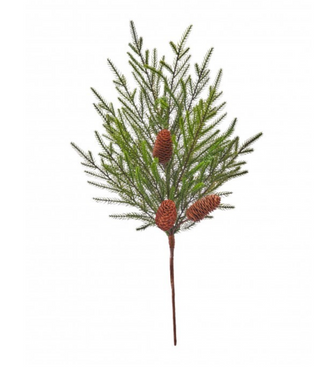 24" Just Cut Mini Fir & Pinecone Spray