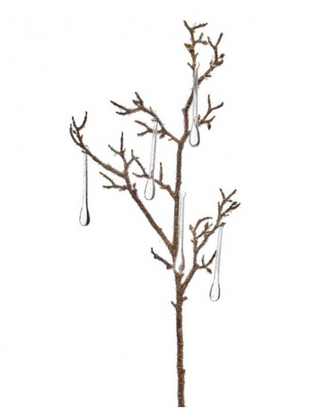 48" Acrylic Iced Bauble Branch