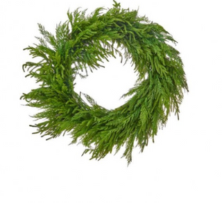 30" Real Touch Cedar & Norfolk Pine Wreath