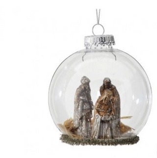 4" Plastic Nativity Dome Ornament