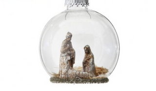 4" Plastic Nativity Dome Ornament