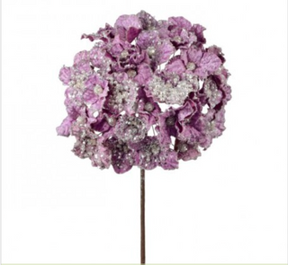 24" Lavender Crystal Encrusted Hydrangea Stem