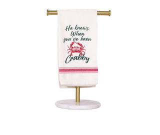 He Knows When You've Been Crabby Hand Towel