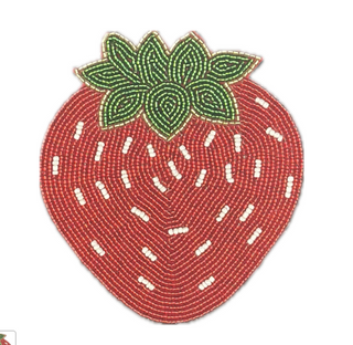 Strawberry Beaded Coaster Set