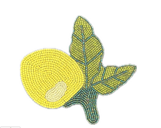 Lemon Beaded Coaster Set