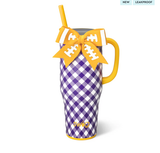 Gameday Gingham Purple + Yellow Mega Mug 40oz