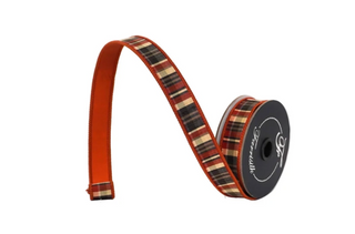 1" Cinnamon Plaid Ribbon